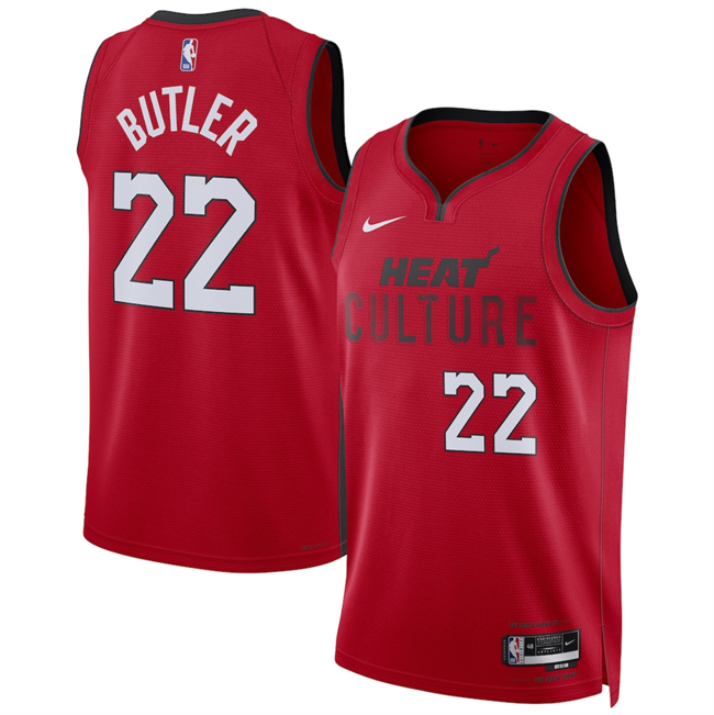 Miami Heat #22 Jimmy Butler Red 2024-25 City Edition Stitched Jersey - Zenithce