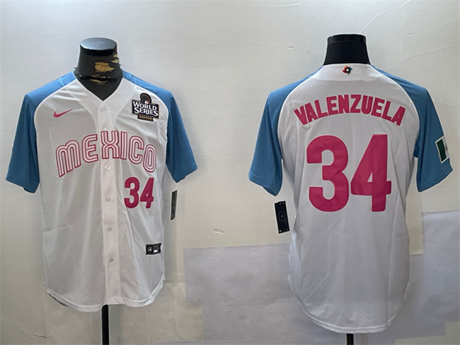Mexico #34 Fernando Valenzuela White 2024 World Series Cool Base Stitched Jersey - Zenithce