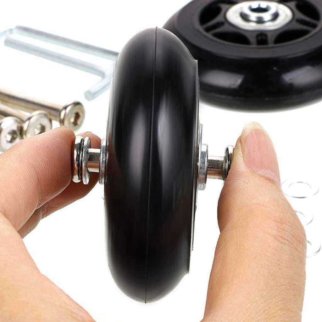OwnMy 18mm Luggage Suitcase Replacement Wheels Rubber Swivel Caster Wheels Bearings Repair Kits - Zenithce