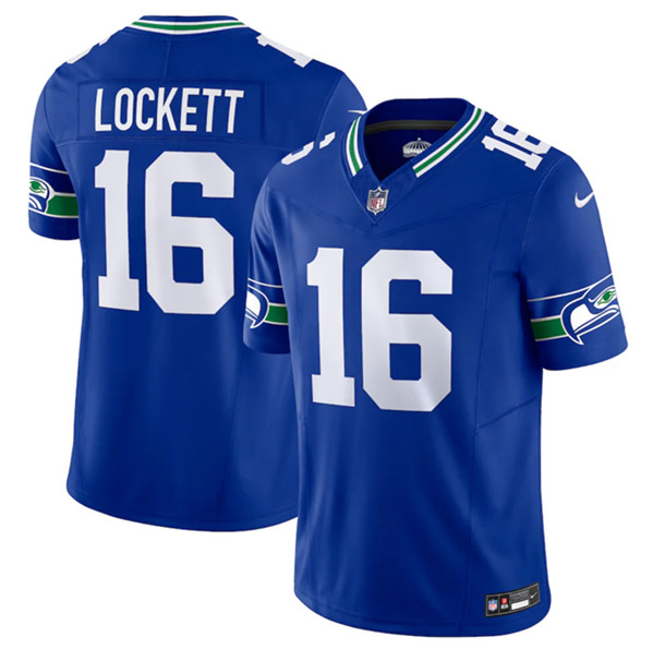 Seattle Seahawks #16 Tyler Lockett Royal 2023 F.U.S.E. Vapor Limited Throwback Stitched Jersey - Zenithce