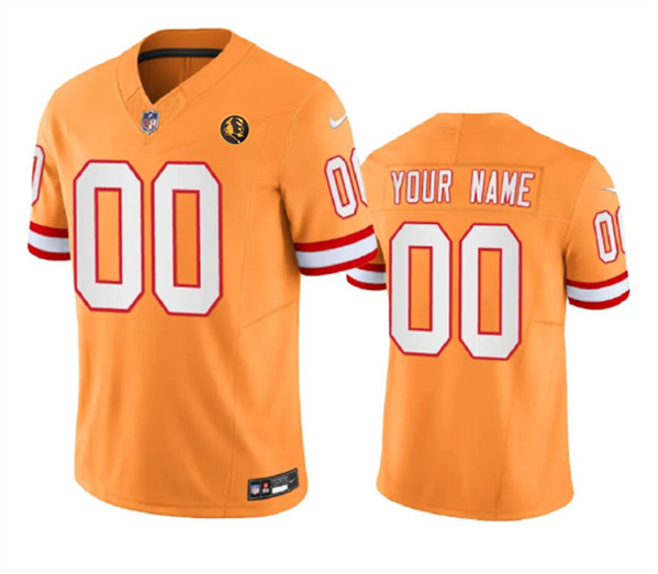 Tampa Bay Buccaneers Custom Gold 2023 F.U.S.E. Throwback With John Madden Patch Vapor Limited Stitched Jersey - Zenithce