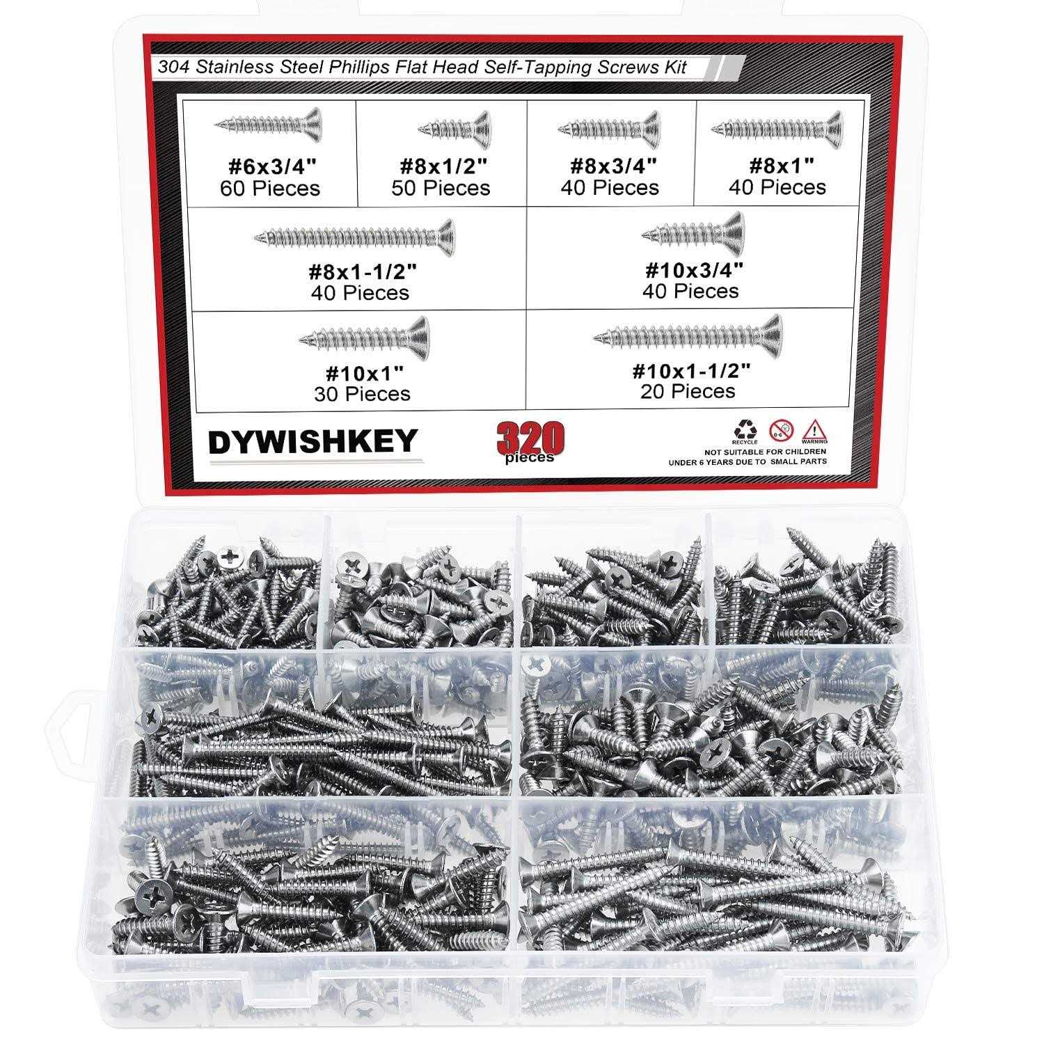 DYWISHKEY 200 Pieces M3 x 30mm/35mm/40mm/45mm/50mm Stainless Steel 304 Hex Socket Head Cap Bolts Screws and Nuts Kit - Zenithce