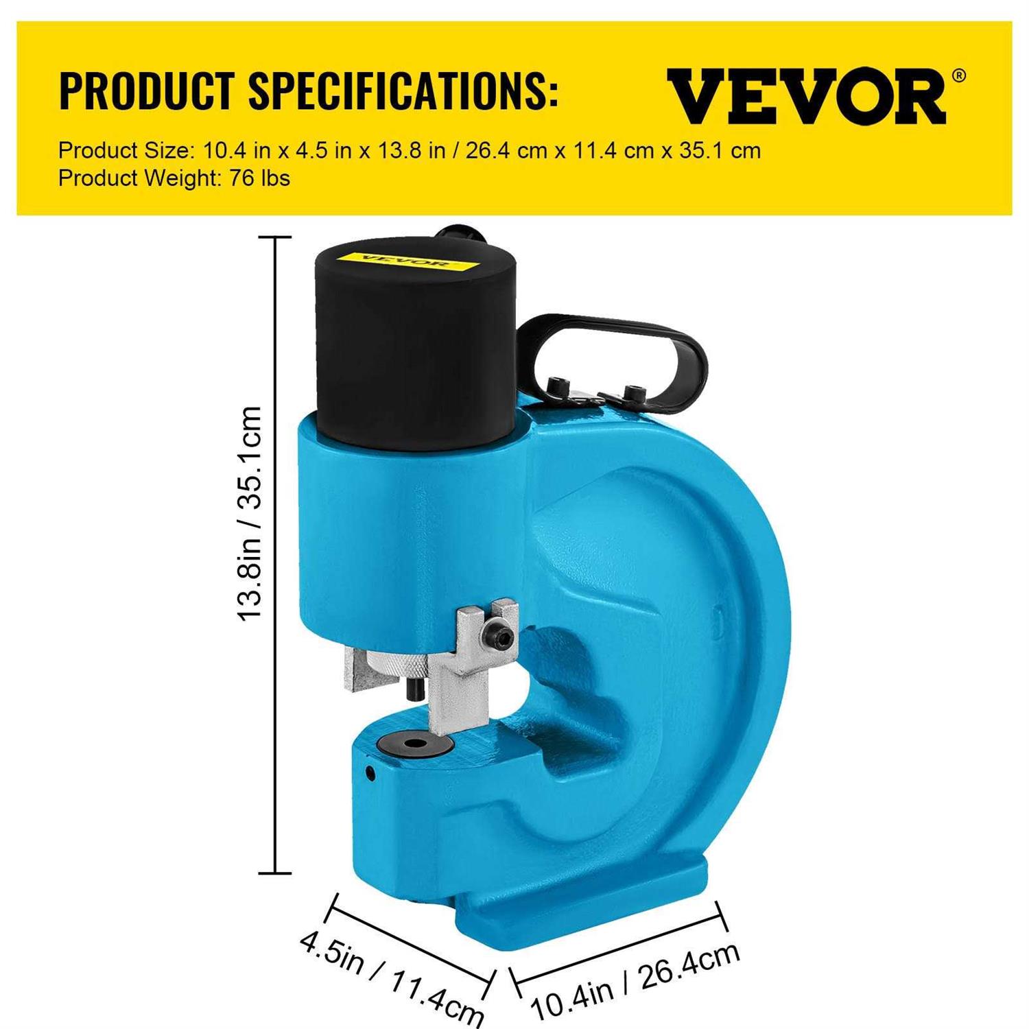 VEVOR Cast Iron Water Transfer Pump 115V AC 1600 GPH 1/2HP Portable Electric Utility Pump with Carbon Brush Filter Brass Connectors for Garden Rain - Zenithce
