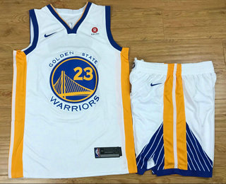Golden State Warriors #23 Draymond Green White 2017-2018 Swingman Rakuten Stitched Jersey With Shorts - Zenithce