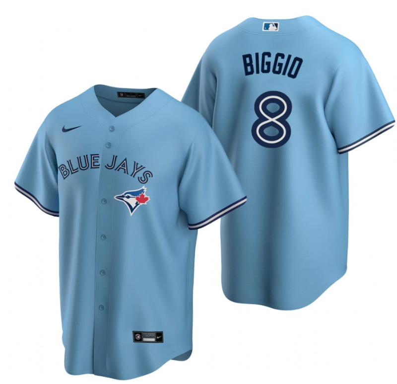 Toronto Blue Jays #8 Cavan Biggio Light Blue Cool Base Stitched Jersey - Zenithce
