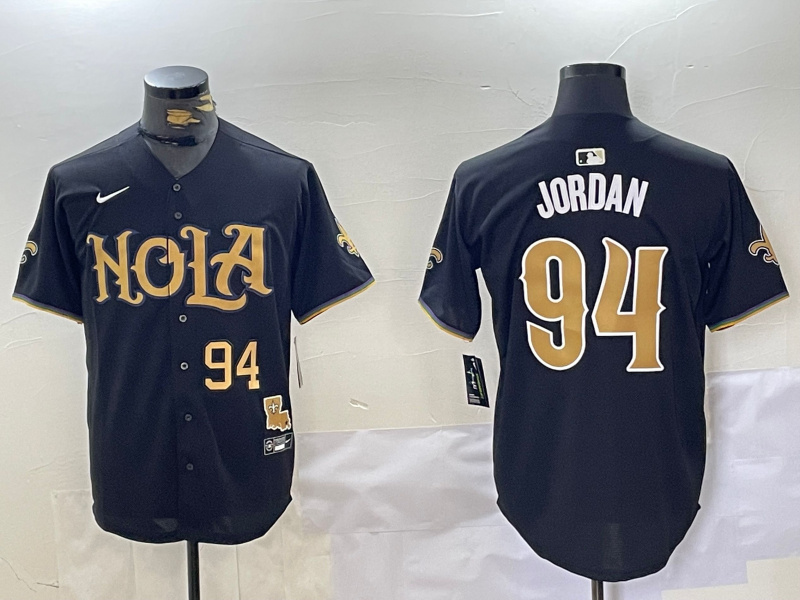 New Orleans Saints #94 Cameron Jordan Black Cool Base Stitched Jersey - Zenithce