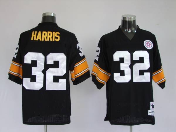 Mitchell Ness Steelers #32 Franco Harris Black Stitched Throwback Jersey - Zenithce