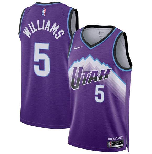 Utah Jazz #5 Cody Williams Purple 2025 Icon Edition Stitched Jersey - Zenithce