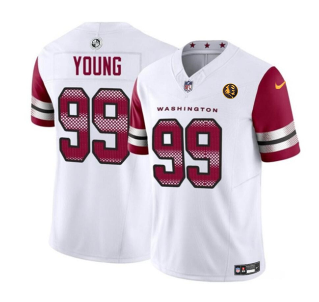 Washington Commanders #99 Chase Young White 2023 F.U.S.E. With John Madden Patch Vapor Limited Stitched Jersey - Zenithce