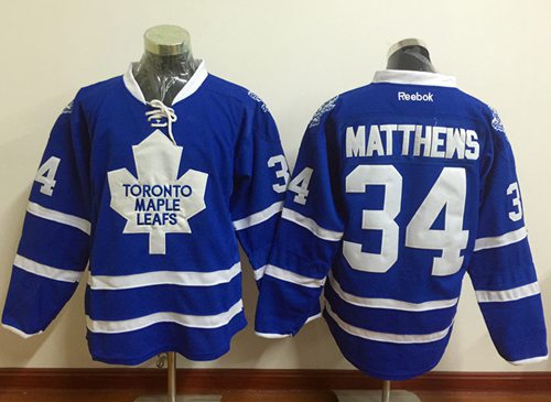 Maple Leafs #34 Auston Matthews Blue Home Stitched Jersey - Zenithce