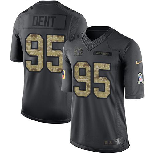 Bears #95 Richard Dent Black Stitched Limited 2016 Salute To Service Nike Jersey - Zenithce