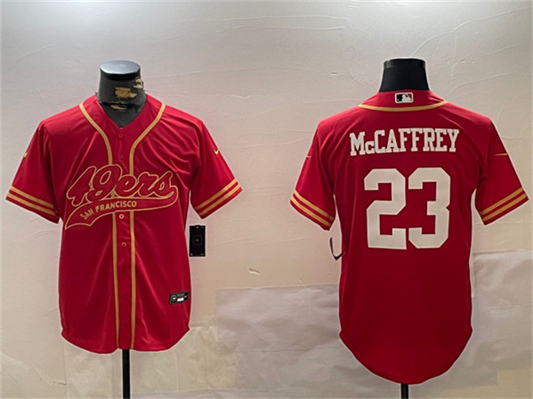 San Francisco 49ers #23 Christian McCaffrey Red Cool Base Stitched Jersey - Zenithce