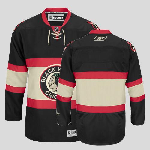 Blackhawks Blank Stitched Black New Third Jersey - Zenithce
