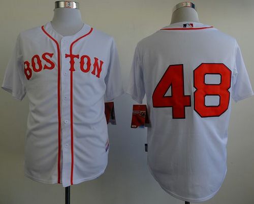 Red Sox #48 Pablo Sandoval White Cool Base Stitched Jersey - Zenithce