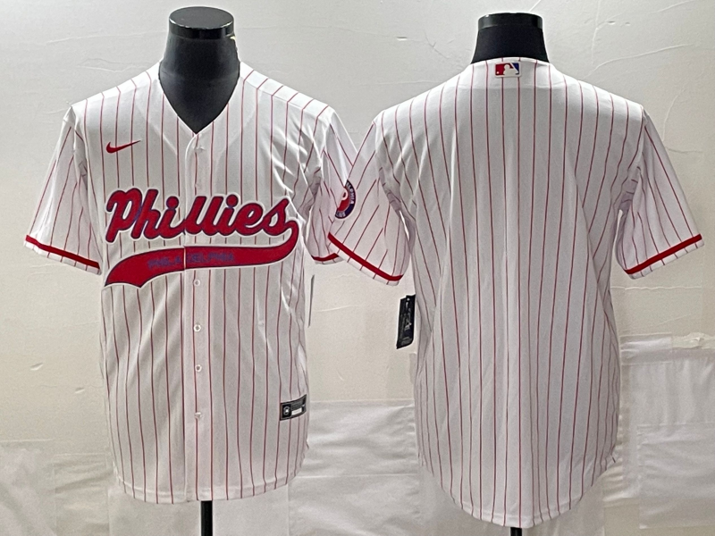 Philadelphia Phillies Blank White Cool Base Stitched Jersey - Zenithce