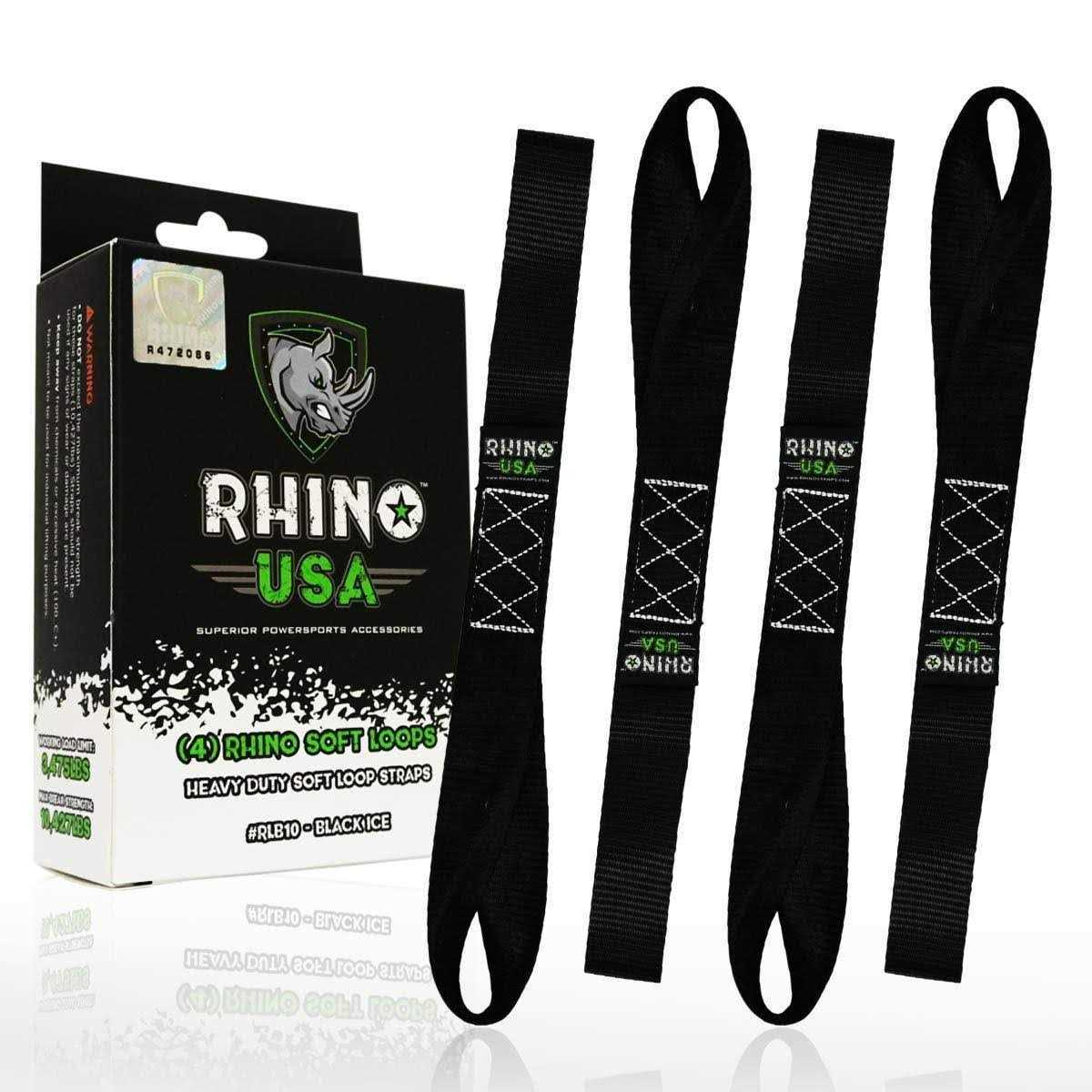 Rhino USA 1.7 inch x 17 inch Soft Loop Tie-Down Straps - Zenithce