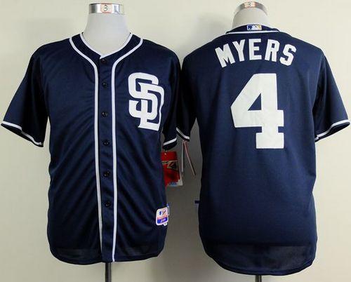 Padres #4 Wil Myers Dark Blue Alternate 1 Cool Base Stitched Jersey - Zenithce