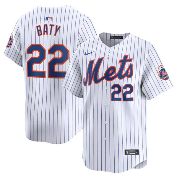 New York Mets #22 Brett Baty White 2024 Home Limited Stitched Jersey - Zenithce