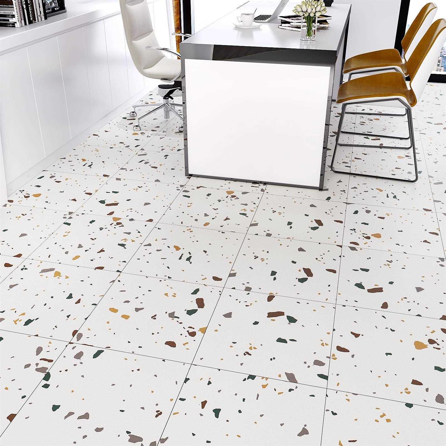 WESTICK Peel and Stick Floor Tile Bathroom Self Adhesive Vinyl Flooring Durable Floor Tiles Peel and Stick Waterproof Removable - Zenithce