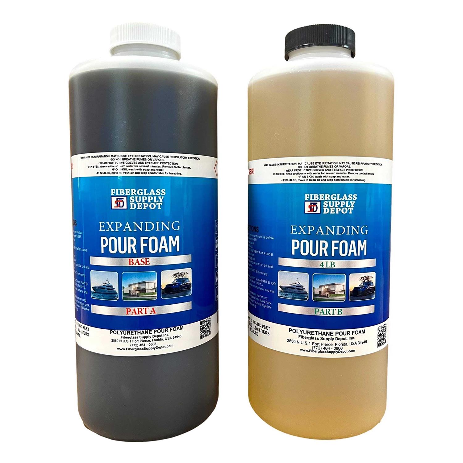 Fiberglass Supply Depot Inc. Density Expanding Pour Foam, 2 Part Polyurethane Closed Cell Liquid Foam for Boat and Dock Flotation - Zenithce