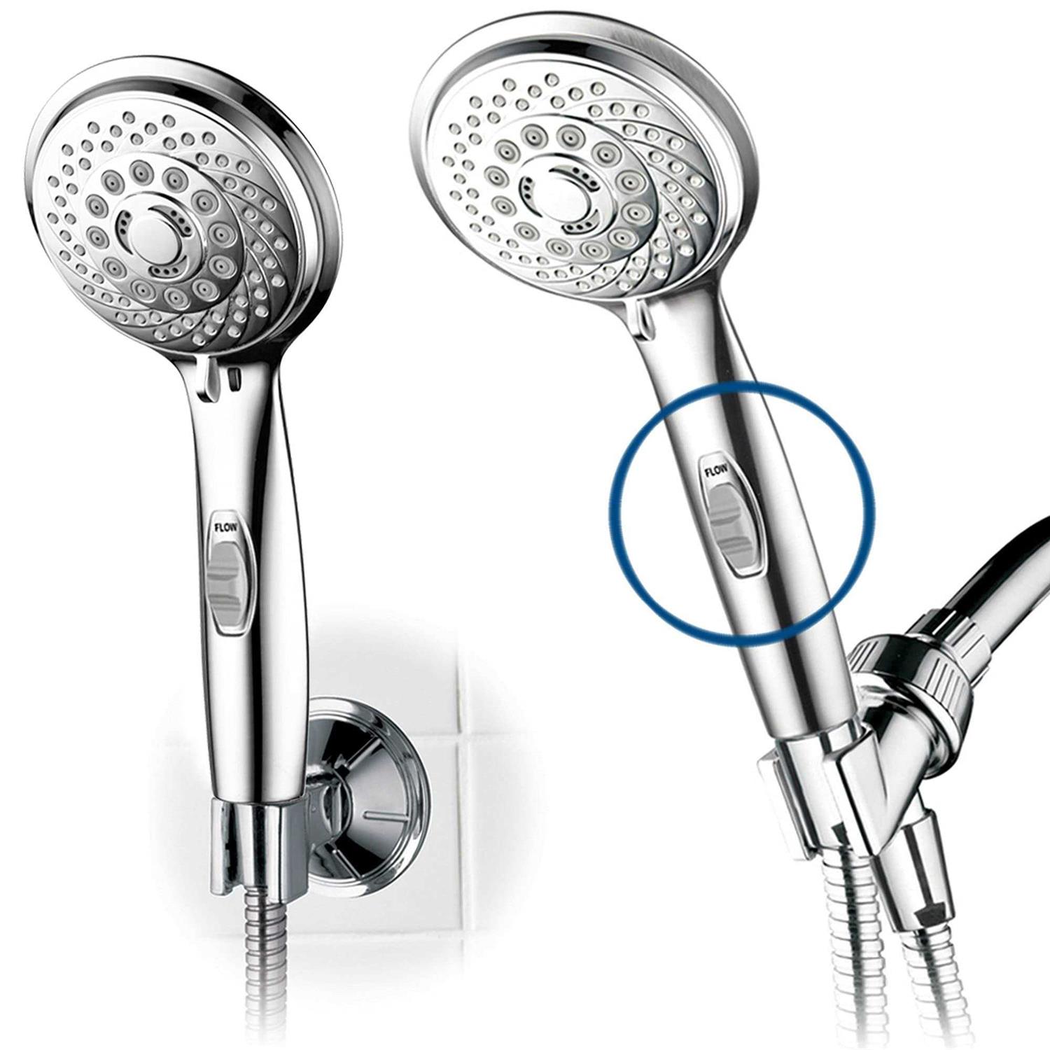 Hotel Spa AquaCare Retail Pack High Pressure 8-setting Handheld Shower Head 1749SNF - Zenithce