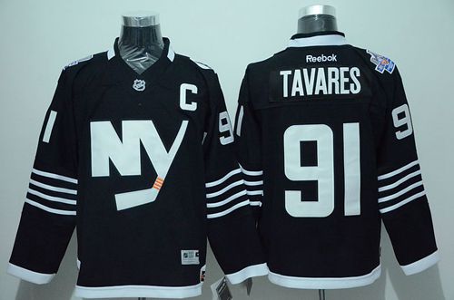 Islanders #91 John Tavares Black Alternate Stitched Jersey - Zenithce