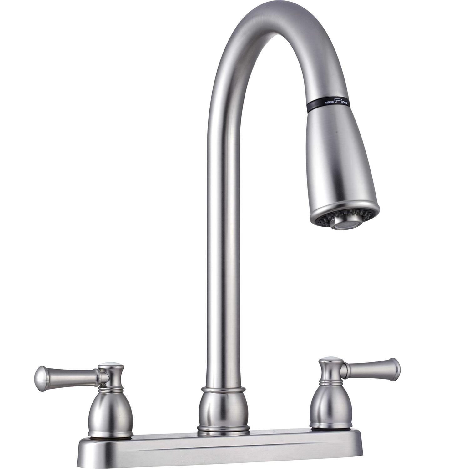 Dura Faucet DF-NMK852-SN Designer Pull-Out RV Kitchen Faucet - Zenithce