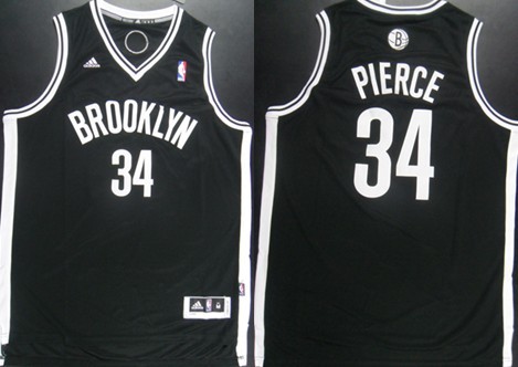 Brooklyn Nets #34 Paul Pierce Revolution 30 Swingman Black Jersey - Zenithce