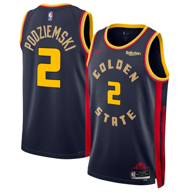 Golden State Warriors #2 Brandin Podziemski Navy 2024-25 City Edition Stitched Jersey - Zenithce