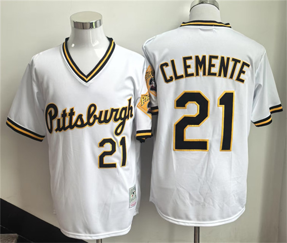Pittsburgh Pirates #21 Roberto Clemente White Stitched Jersey - Zenithce