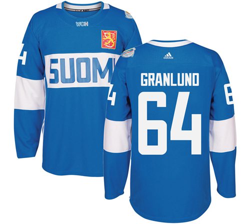 Team Finland #64 Mikael Granlund Blue 2016 World Cup Stitched Jersey - Zenithce