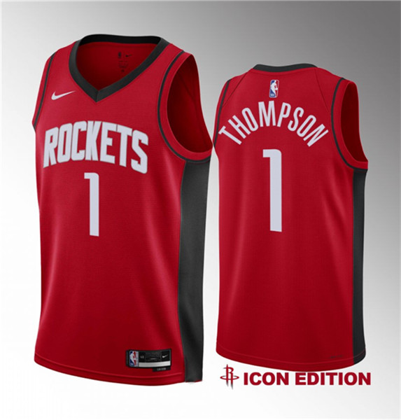 Houston Rockets #1 Amen Thompson Red 2023 Draft Swingman Icon Edition Stitched Jersey - Zenithce