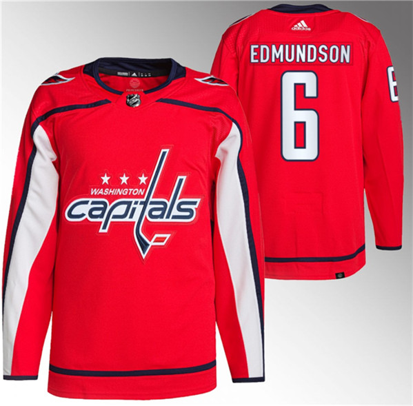 Washington Capitals #6 Joel Edmundson Red Stitched Jersey - Zenithce