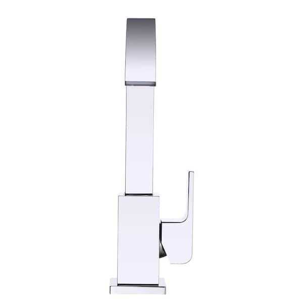 Glacier Bay Farrington Single Hole Single-Handle High-Arc Bathroom Faucet in Matte Black - Zenithce