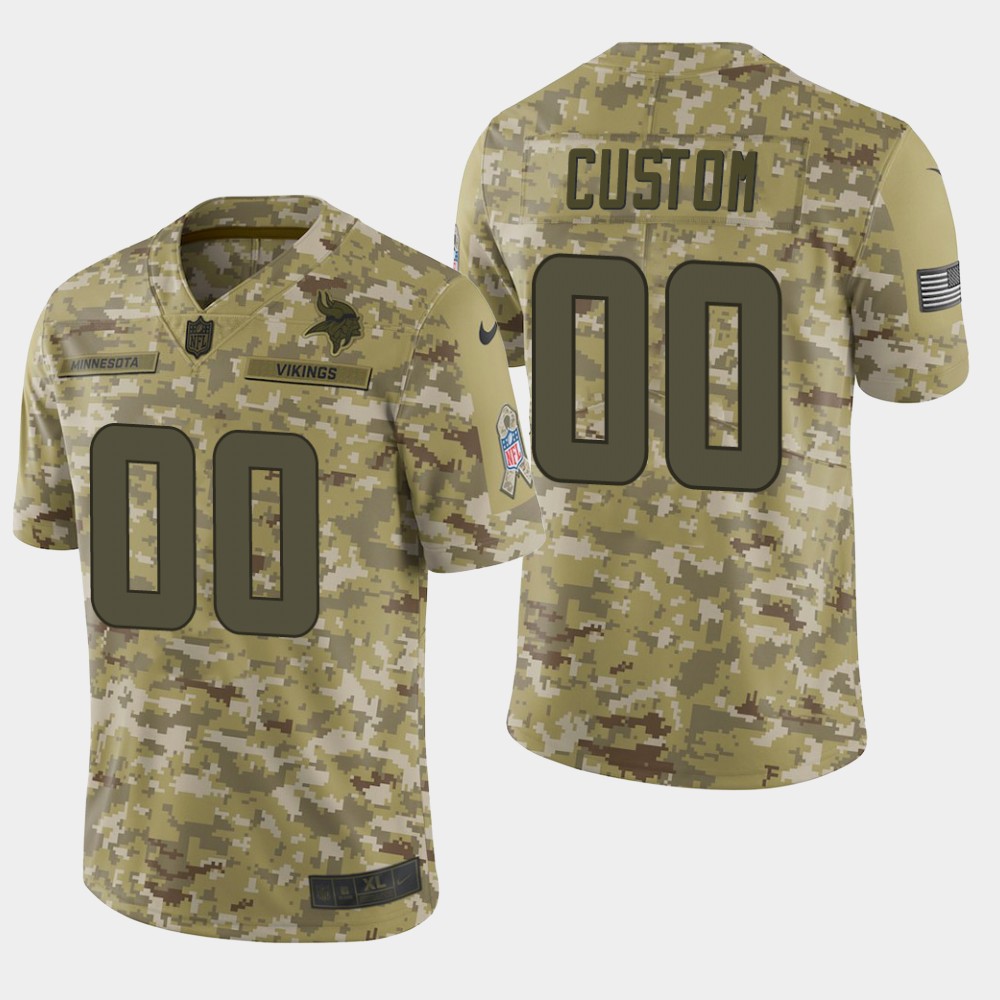 Minnesota Vikings Customized Camo Salute To Service NFL Stitched Limited Jersey - Zenithce