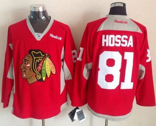 Blackhawks #81 Marian Hossa Red Practice Stitched Jersey - Zenithce
