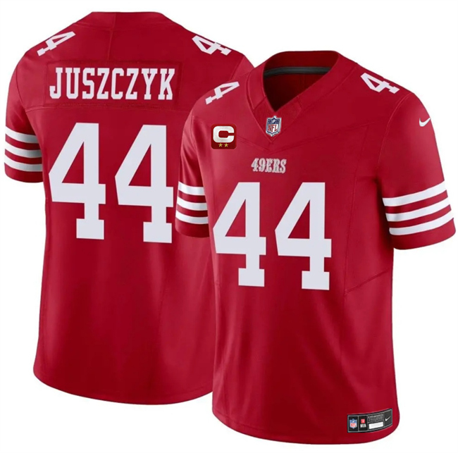 San Francisco 49ers #44 Kyle Juszczyk Red 2025 F.U.S.E. With 2-Star C Patch Vapor Untouchable Limited Stitched Jersey - Zenithce