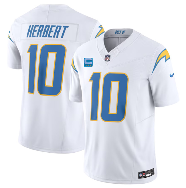 Los Angeles Chargers #10 Justin Herbert White 2023 F.U.S.E. With 3-Star C Patch Vapor Untouchable Limited Stitched Jersey - Zenithce