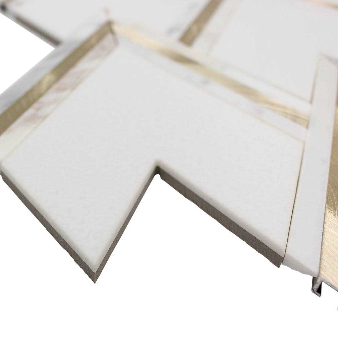 Ogee 4.23 x 5.28 Marble Chevron Mosaic Wall Tile Ivy Hill Tile - Zenithce