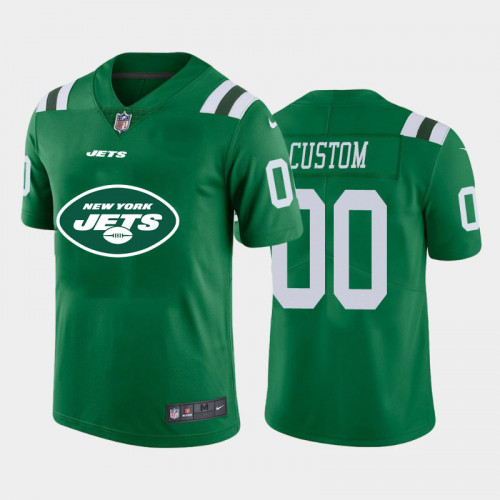 New York Jets Customized Custom Green 2020 Team Big Logo Limited Stitched Jersey - Zenithce