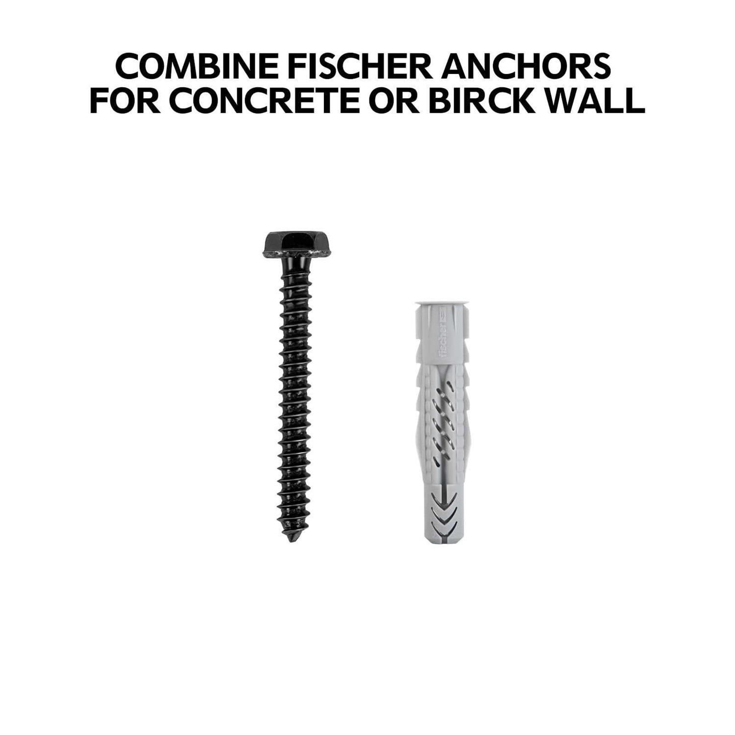 Mounting Dream Lag Bolt Kit for TV Wall Mount Comes with M7 Lag Bolt for Wood Stud, Fischer Anchors for Concrete Wall, Includes Allen Key and Bubble - Zenithce