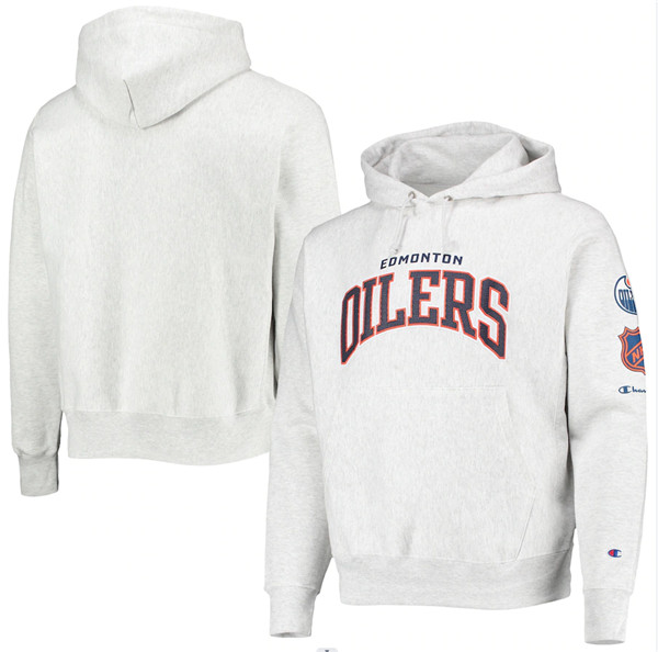 Edmonton Oilers Champion Gray OB Capsule II Pullover Hoodie - Zenithce