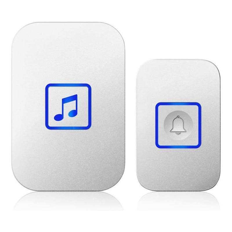 Wireless Doorbell Waterproof Door Bell Battery Operated at 1,300 ft with 2 Plug in Receivers Kit 1 Chime transmitter Remote Button - Zenithce