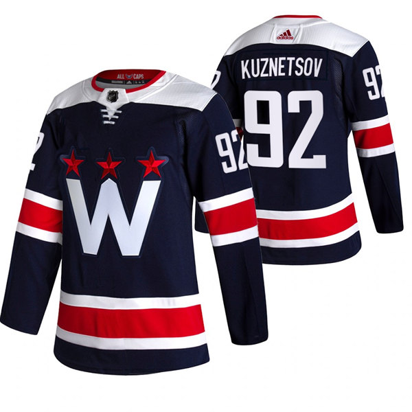 Washington Capitals #92 Evgeny Kuznetsov Navy Pro Stitched Jersey - Zenithce