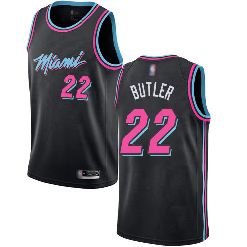 Heat #22 Jimmy Butler Black Swingman City Edition 2018-19 Jersey - Zenithce