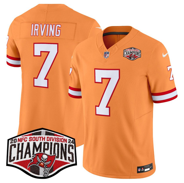 Tampa Bay Buccaneers #7 Bucky Irving Orange 2024 F.U.S.E. NFC South Division Champions Limited Stitched Jersey - Zenithce
