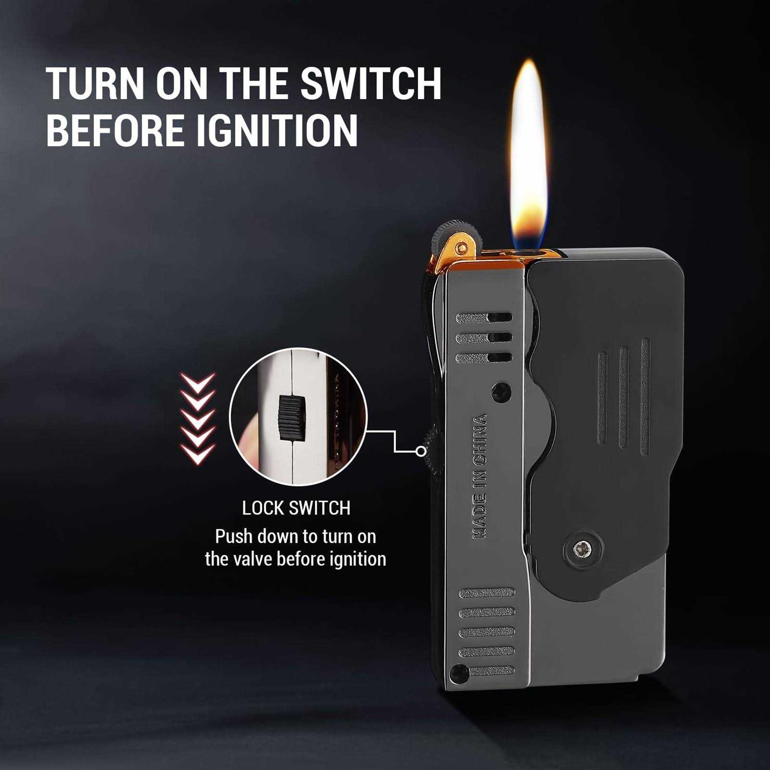 Morisk Permanent Match Cool Pipe Lighter Fluid Refillable Copper Vintage Trench Lighters - Zenithce