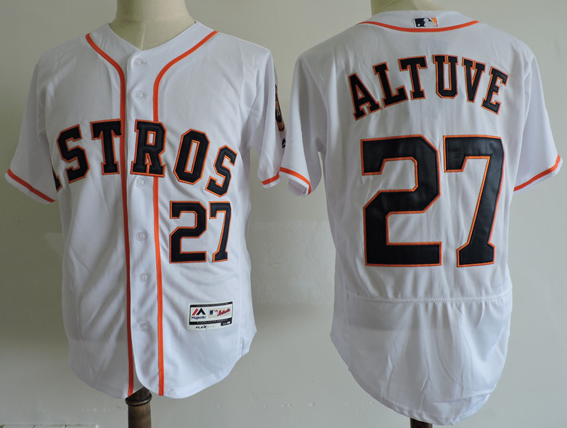 Houston Astros #27 Jose Altuve White Elite Stitched Jersey - Zenithce