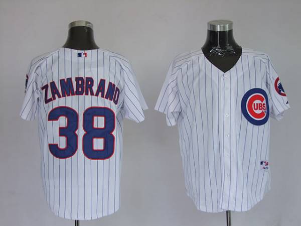 Cubs #38 Carlos Zambrano Stitched White Jersey - Zenithce