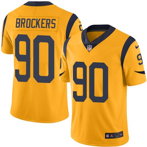 Rams #90 Michael Brockers Gold Stitched Limited Rush Nike Jersey - Zenithce